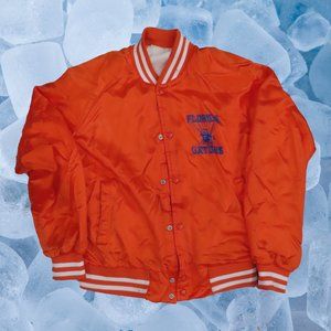VTG Florida Gators UF Mens Swingster Satin Quilted Bomber Varsity Med Jacket